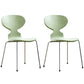 Modern Style Side Chair Plastic Metal Dining Chair for Home Use Green 2 Piece Set Silver Clearhalo 'Dining Chairs' 'Dining Tables & Seating' 'dining_chair' 'furn' 'furn_dining_chair' 'Furniture' 'furniture_dining_chair' 'Kitchen & Dining Furniture' 4963273