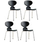 Modern Style Side Chair Plastic Metal Dining Chair for Home Use Black 4 Piece Set Silver Clearhalo 'Dining Chairs' 'Dining Tables & Seating' 'dining_chair' 'furn' 'furn_dining_chair' 'Furniture' 'furniture_dining_chair' 'Kitchen & Dining Furniture' 4963277