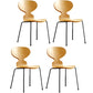 Modern Style Side Chair Plastic Metal Dining Chair for Home Use Yellow 4 Piece Set Black Clearhalo 'Dining Chairs' 'Dining Tables & Seating' 'dining_chair' 'furn' 'furn_dining_chair' 'Furniture' 'furniture_dining_chair' 'Kitchen & Dining Furniture' 4963283