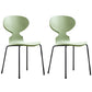 Modern Style Side Chair Plastic Metal Dining Chair for Home Use Green 2 Piece Set Black Clearhalo 'Dining Chairs' 'Dining Tables & Seating' 'dining_chair' 'furn' 'furn_dining_chair' 'Furniture' 'furniture_dining_chair' 'Kitchen & Dining Furniture' 4963288