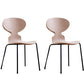 Modern Style Side Chair Plastic Metal Dining Chair for Home Use Pink 2 Piece Set Black Clearhalo 'Dining Chairs' 'Dining Tables & Seating' 'dining_chair' 'furn' 'furn_dining_chair' 'Furniture' 'furniture_dining_chair' 'Kitchen & Dining Furniture' 4963291