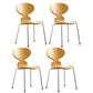Modern Style Side Chair Plastic Metal Dining Chair for Home Use Yellow 4 Piece Set Silver Clearhalo 'Dining Chairs' 'Dining Tables & Seating' 'dining_chair' 'furn' 'furn_dining_chair' 'Furniture' 'furniture_dining_chair' 'Kitchen & Dining Furniture' 4963295