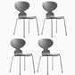 Modern Style Side Chair Plastic Metal Dining Chair for Home Use Grey 4 Piece Set Silver Clearhalo 'Dining Chairs' 'Dining Tables & Seating' 'dining_chair' 'furn' 'furn_dining_chair' 'Furniture' 'furniture_dining_chair' 'Kitchen & Dining Furniture' 4963298
