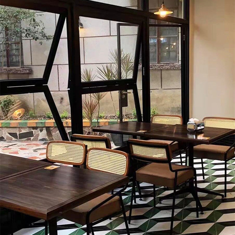 Modern Style Fabric Side Chair Cane Back Armless Dining Chair Clearhalo 'Dining Chairs' 'Dining Tables & Seating' 'dining_chair' 'furn' 'furn_dining_chair' 'Furniture' 'furniture_dining_chair' 'Kitchen & Dining Furniture' 4963318