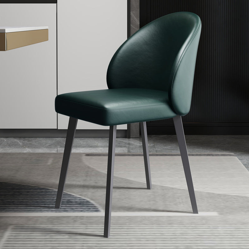 Modern Style Parsons Side Chair Faux Leather Indoor Dining Chair Clearhalo 'Dining Chairs' 'Dining Tables & Seating' 'dining_chair' 'furn' 'furn_dining_chair' 'Furniture' 'furniture_dining_chair' 'Kitchen & Dining Furniture' 4963321