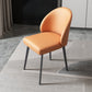 Modern Style Parsons Side Chair Faux Leather Indoor Dining Chair Orange 1 Piece Clearhalo 'Dining Chairs' 'Dining Tables & Seating' 'dining_chair' 'furn' 'furn_dining_chair' 'Furniture' 'furniture_dining_chair' 'Kitchen & Dining Furniture' 4963334