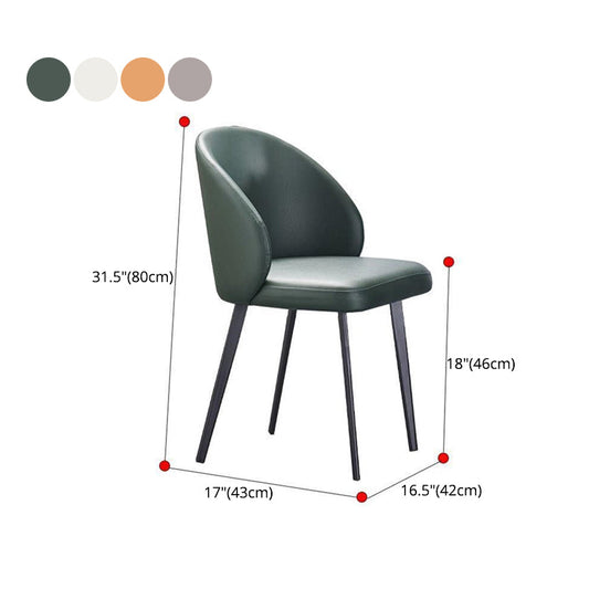 Modern Style Parsons Side Chair Faux Leather Indoor Dining Chair Clearhalo 'Dining Chairs' 'Dining Tables & Seating' 'dining_chair' 'furn' 'furn_dining_chair' 'Furniture' 'furniture_dining_chair' 'Kitchen & Dining Furniture' 4963341