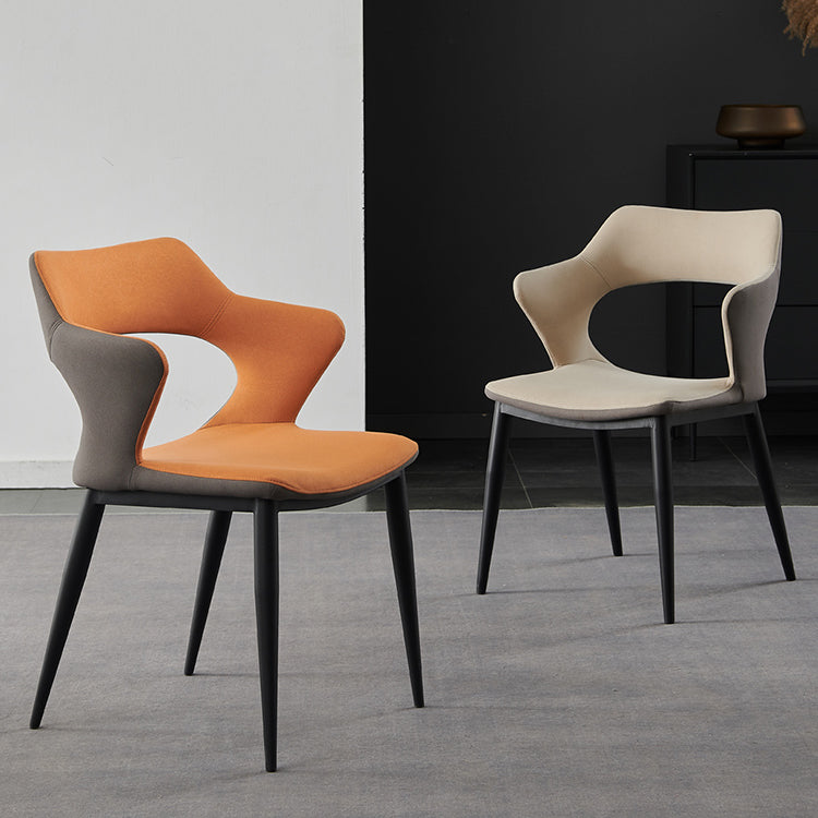 Contemporary Dining Room Arm Chairs Faux Leather Dining Chairs Clearhalo 'Dining Chairs' 'Dining Tables & Seating' 'dining_chair' 'furn' 'furn_dining_chair' 'Furniture' 'furniture_dining_chair' 'Kitchen & Dining Furniture' 4963353