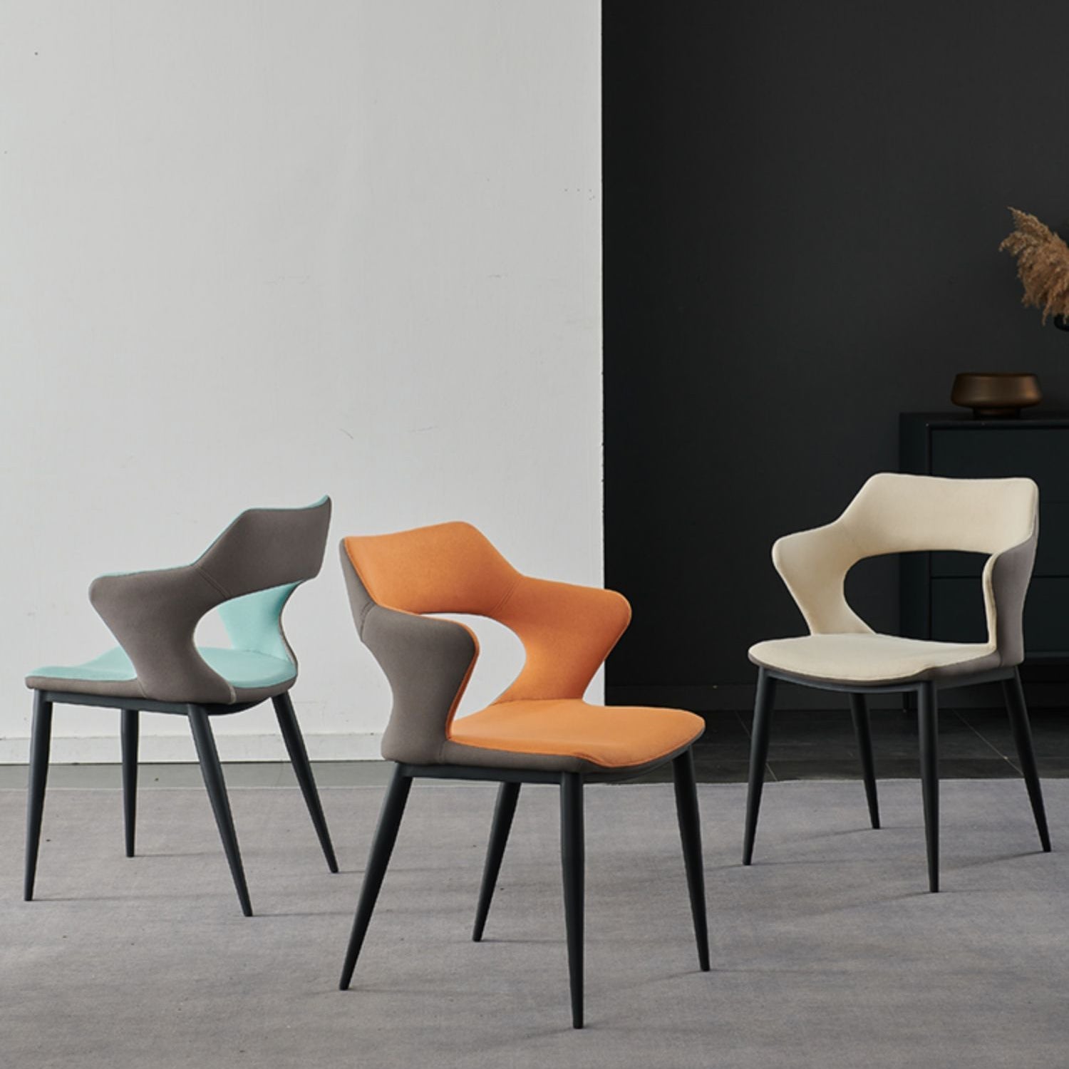 Contemporary Dining Room Arm Chairs Faux Leather Dining Chairs Clearhalo 'Dining Chairs' 'Dining Tables & Seating' 'dining_chair' 'furn' 'furn_dining_chair' 'Furniture' 'furniture_dining_chair' 'Kitchen & Dining Furniture' 4963357