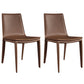 Modern Style Side Chair Faux Leather Dining Chair for Dining Room Brown 2 Piece Set Clearhalo 'Dining Chairs' 'Dining Tables & Seating' 'dining_chair' 'furn' 'furn_dining_chair' 'Furniture' 'furniture_dining_chair' 'Kitchen & Dining Furniture' 4963363