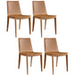 Modern Style Side Chair Faux Leather Dining Chair for Dining Room Orange 4 Piece Set Clearhalo 'Dining Chairs' 'Dining Tables & Seating' 'dining_chair' 'furn' 'furn_dining_chair' 'Furniture' 'furniture_dining_chair' 'Kitchen & Dining Furniture' 4963377