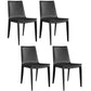 Modern Style Side Chair Faux Leather Dining Chair for Dining Room Black 4 Piece Set Clearhalo 'Dining Chairs' 'Dining Tables & Seating' 'dining_chair' 'furn' 'furn_dining_chair' 'Furniture' 'furniture_dining_chair' 'Kitchen & Dining Furniture' 4963381