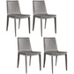 Modern Style Side Chair Faux Leather Dining Chair for Dining Room Grey 4 Piece Set Clearhalo 'Dining Chairs' 'Dining Tables & Seating' 'dining_chair' 'furn' 'furn_dining_chair' 'Furniture' 'furniture_dining_chair' 'Kitchen & Dining Furniture' 4963384