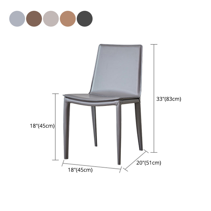 Modern Style Side Chair Faux Leather Dining Chair for Dining Room Clearhalo 'Dining Chairs' 'Dining Tables & Seating' 'dining_chair' 'furn' 'furn_dining_chair' 'Furniture' 'furniture_dining_chair' 'Kitchen & Dining Furniture' 4963385