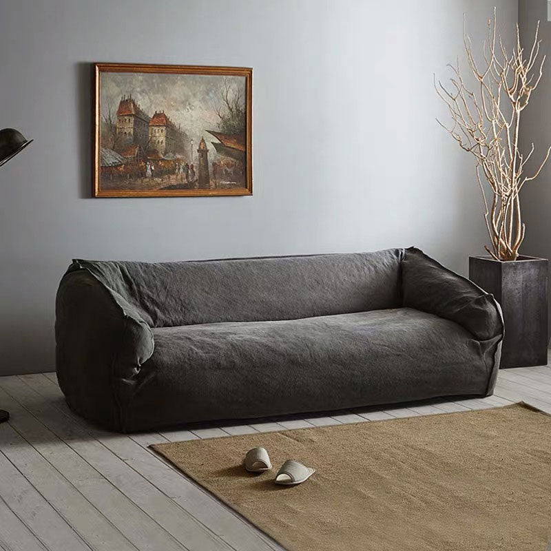 Velvet Pillow Top Arm Sofa 38.5"W with Tight Back Stain Resistant Sofa 110.2"L x 39.4"W x 29.5"H Down Clearhalo 'furn' 'furn_sofas' 'Furniture' 'furniture_sofas' 'Living Room Furniture' 'Sofa' 'sofas' 4963446