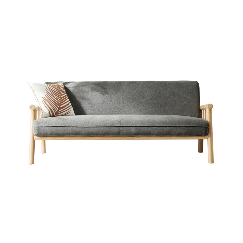 French Country Linen Rolled Arm Sofa 28.7 "W Tight Back Sofa for Living Room Dark Gray Clearhalo 'furn' 'furn_sofas' 'Furniture' 'furniture_sofas' 'Living Room Furniture' 'Sofa' 'sofas' 4963465