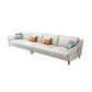 Transitional Modern Sofa with Bolster Pillows 35.43"High Tuxedo Arm Sofa, Ivory 106"L x 35.5"W x 35.5"H Clearhalo 'furn' 'furn_sofas' 'Furniture' 'furniture_sofas' 'Living Room Furniture' 'Sofa' 'sofas' 4963520