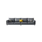 36" High Modern Faux Leather Square Arm Standard Sofa with Bolster Pillows for Living Room 122"L x 35.5"W x 35.5"H Latex Clearhalo 'furn' 'furn_sofas' 'Furniture' 'furniture_sofas' 'Living Room Furniture' 'Sofa' 'sofas' 4963559