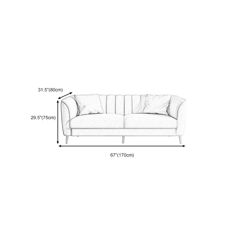 Gold Mid Century Modern Sewn Pillow Back Sofa 29.53"High Tuxedo Arm Sofa, Pink Clearhalo 'furn' 'furn_sofas' 'Furniture' 'furniture_sofas' 'Living Room Furniture' 'Sofa' 'sofas' 4963598