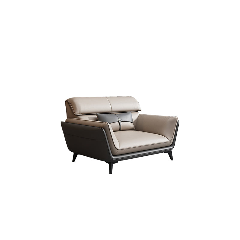 33.46" H Flared Arm Modern Sofa with Sewn Pillow Back Metal Legs Sofa 39"L x 35.5"W x 33"H Clearhalo 'furn' 'furn_sofas' 'Furniture' 'furniture_sofas' 'Living Room Furniture' 'Sofa' 'sofas' 4963616