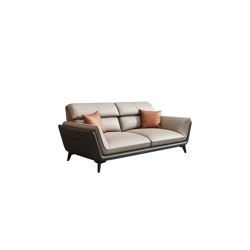 33.46" H Flared Arm Modern Sofa with Sewn Pillow Back Metal Legs Sofa 65"L x 35.5"W x 33"H Clearhalo 'furn' 'furn_sofas' 'Furniture' 'furniture_sofas' 'Living Room Furniture' 'Sofa' 'sofas' 4963617