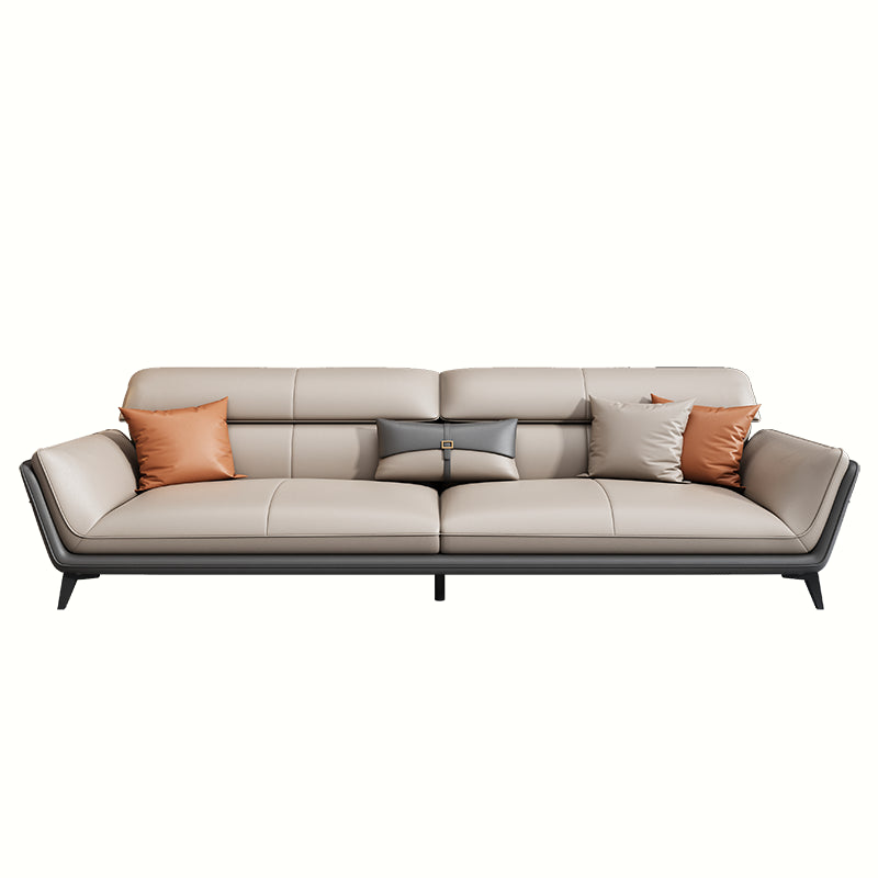33.46" H Flared Arm Modern Sofa with Sewn Pillow Back Metal Legs Sofa Clearhalo 'furn' 'furn_sofas' 'Furniture' 'furniture_sofas' 'Living Room Furniture' 'Sofa' 'sofas' 4963622