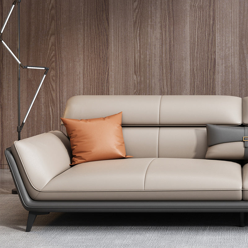 33.46" H Flared Arm Modern Sofa with Sewn Pillow Back Metal Legs Sofa Clearhalo 'furn' 'furn_sofas' 'Furniture' 'furniture_sofas' 'Living Room Furniture' 'Sofa' 'sofas' 4963625