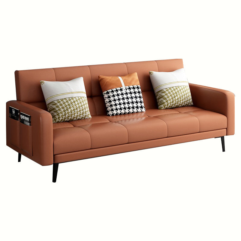 Transitional Modern Biscuit Back Stain Resistant Fabric Sofa 29.53"High Square Arm Sofa Clearhalo 'furn' 'furn_sofas' 'Furniture' 'furniture_sofas' 'Living Room Furniture' 'Sofa' 'sofas' 4963640