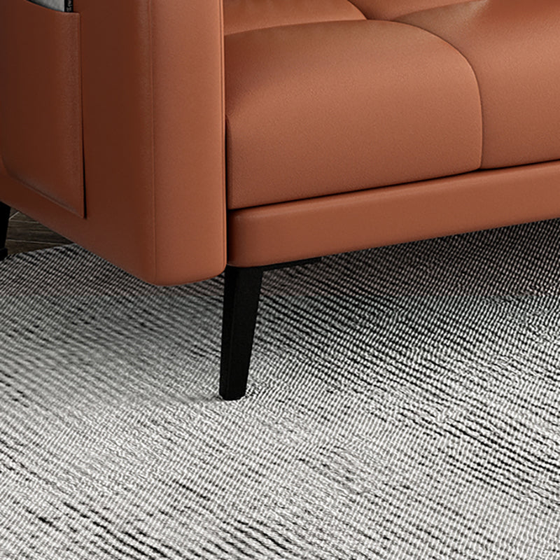 Transitional Modern Biscuit Back Stain Resistant Fabric Sofa 29.53"High Square Arm Sofa Clearhalo 'furn' 'furn_sofas' 'Furniture' 'furniture_sofas' 'Living Room Furniture' 'Sofa' 'sofas' 4963642