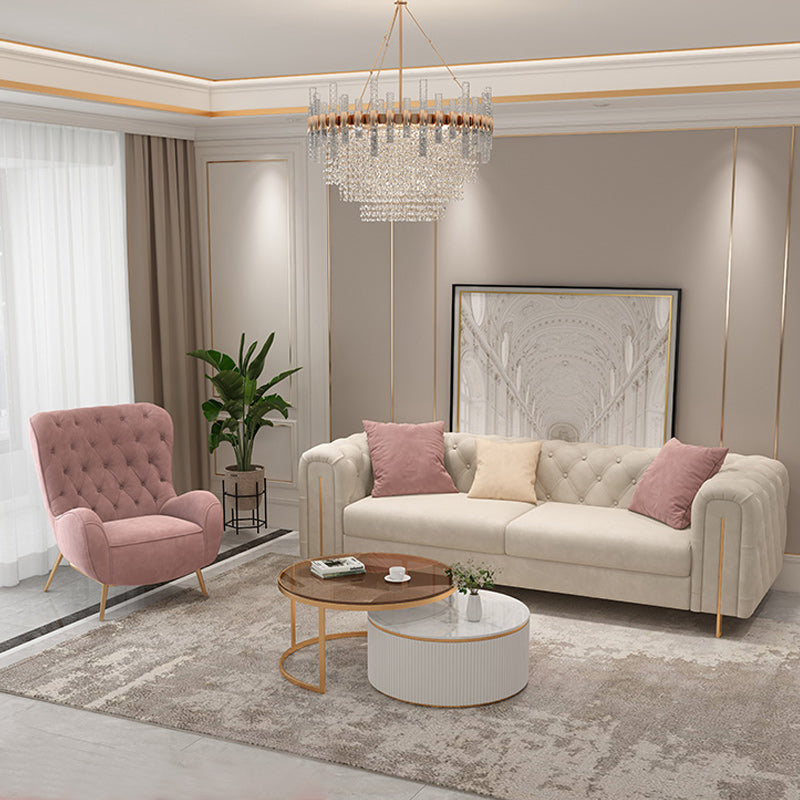 Tufted Split-Back Tuxedo Arm Chesterfield Sofa for Living Room, Apartment Clearhalo 'furn' 'furn_sofas' 'Furniture' 'furniture_sofas' 'Living Room Furniture' 'Sofa' 'sofas' 4963661