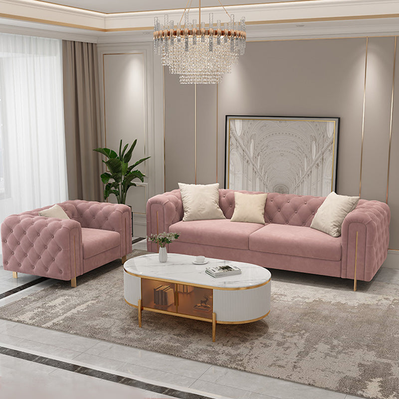 Tufted Split-Back Tuxedo Arm Chesterfield Sofa for Living Room, Apartment Clearhalo 'furn' 'furn_sofas' 'Furniture' 'furniture_sofas' 'Living Room Furniture' 'Sofa' 'sofas' 4963662