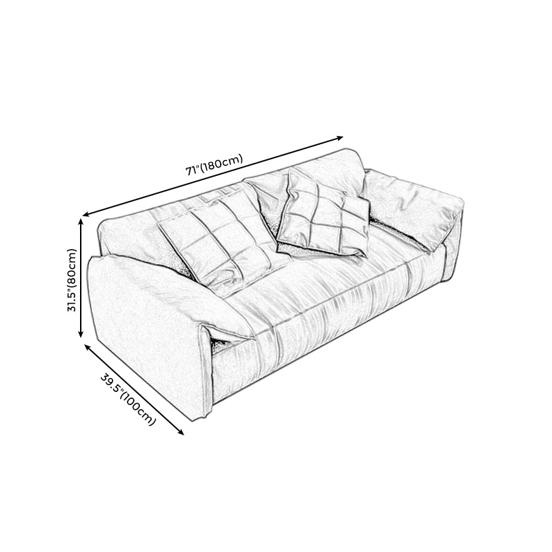 Beach Tight Back Standard Sofa 29.53"High Pillow Top Arm Sofa, Black Clearhalo 'furn' 'furn_sofas' 'Furniture' 'furniture_sofas' 'Living Room Furniture' 'Sofa' 'sofas' 4963680