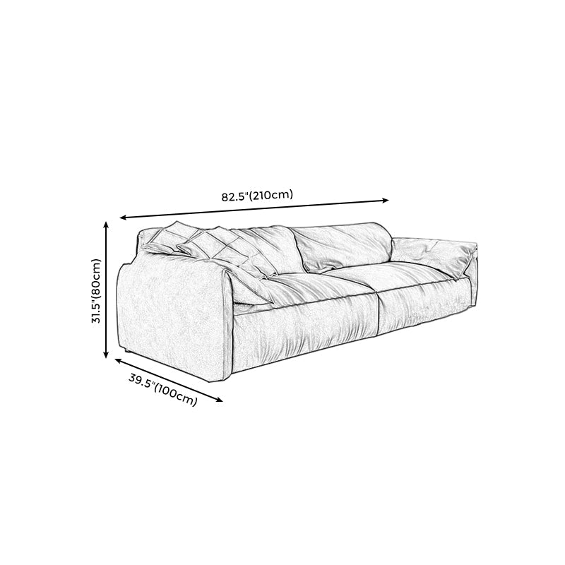 Beach Tight Back Standard Sofa 29.53"High Pillow Top Arm Sofa, Black Clearhalo 'furn' 'furn_sofas' 'Furniture' 'furniture_sofas' 'Living Room Furniture' 'Sofa' 'sofas' 4963681