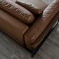 34" High Contemporary Square Arm Standard Sofa with Bolster Pillows, Brown Clearhalo 'furn' 'furn_sofas' 'Furniture' 'furniture_sofas' 'Living Room Furniture' 'Sofa' 'sofas' 4963706