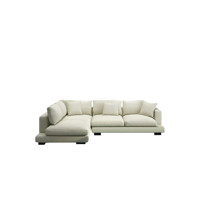 Square Arm Sectional for Living Room with Pillowed Back Cushions 110"L x 71"W x 33.5"H Clearhalo 'furn' 'furn_sectionals' 'Furniture' 'furniture_sectionals' 'Living Room Furniture' 'Sectionals' 4963832