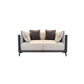 Contemporary Stain-Resistant Faux Leather Sofa/Sectional with Pillowed Back Cushions 70.9"L x 37.4"W x 29.5"H Gray-Brown Clearhalo 'furn' 'furn_sectionals' 'Furniture' 'furniture_sectionals' 'Living Room Furniture' 'Sectionals' 4963869