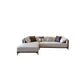 Contemporary Stain-Resistant Faux Leather Sofa/Sectional with Pillowed Back Cushions 114"L x 69"W x 29.5"H Gray-Brown Clearhalo 'furn' 'furn_sectionals' 'Furniture' 'furniture_sectionals' 'Living Room Furniture' 'Sectionals' 4963872
