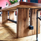 Minimalist Rectangle Shape Brown Dining Table Solid Wood Kitchen Dining Table with Trestle Base Clearhalo ' dining_table' 'Dining Tables & Seating' 'Dining Tables' 'furn' 'furn_dining_table' 'Furniture' 'furniture_dining_table' 'Kitchen & Dining Furniture' 'kitchen&dining_furn' 'kitchen' 'kitchen_dining_table' 4963906