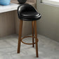 Modern Armless Backrest Counter Stool Steel Cafe Bar Stool with Cushion and Pedal Black 1 Piece Clearhalo 'Bar Furniture' 'Bar Stools' 'bar_stools' 'furn' 'furn_bar_stools' 'Furniture' 'furniture_bar_stools' 'Kitchen & Dining Furniture' 4965356