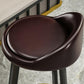 Modern Armless Backrest Counter Stool Steel Cafe Bar Stool with Cushion and Pedal Clearhalo 'Bar Furniture' 'Bar Stools' 'bar_stools' 'furn' 'furn_bar_stools' 'Furniture' 'furniture_bar_stools' 'Kitchen & Dining Furniture' 4965367