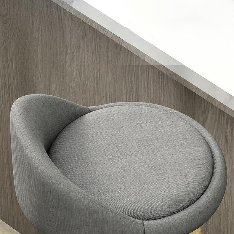 Modern Armless Backrest Counter Stool Steel Cafe Bar Stool with Cushion and Pedal Clearhalo 'Bar Furniture' 'Bar Stools' 'bar_stools' 'furn' 'furn_bar_stools' 'Furniture' 'furniture_bar_stools' 'Kitchen & Dining Furniture' 4965369