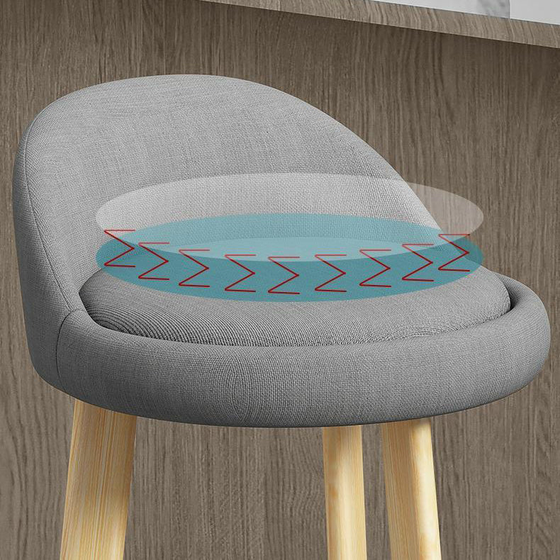 Modern Armless Backrest Counter Stool Steel Cafe Bar Stool with Cushion and Pedal Clearhalo 'Bar Furniture' 'Bar Stools' 'bar_stools' 'furn' 'furn_bar_stools' 'Furniture' 'furniture_bar_stools' 'Kitchen & Dining Furniture' 4965372