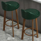 Modern Armless Backrest Counter Stool Steel Cafe Bar Stool with Cushion and Pedal Clearhalo 'Bar Furniture' 'Bar Stools' 'bar_stools' 'furn' 'furn_bar_stools' 'Furniture' 'furniture_bar_stools' 'Kitchen & Dining Furniture' 4965376