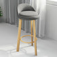 Modern Armless Backrest Counter Stool Steel Cafe Bar Stool with Cushion and Pedal Dark Gray 1 Piece Clearhalo 'Bar Furniture' 'Bar Stools' 'bar_stools' 'furn' 'furn_bar_stools' 'Furniture' 'furniture_bar_stools' 'Kitchen & Dining Furniture' 4965400