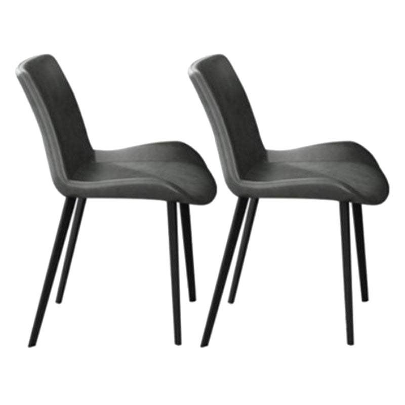 Modern 1/2/5/7 Pieces Dining Set Round Stone Dining Table for Dining Room 2 Grey Chairs Clearhalo 'Dining Room Sets' 'Dining Tables & Seating' 'dining_room_set' 'furn' 'furn_dining_room_set' 'Furniture' 'furniture_dining_room_set' 'Kitchen & Dining Furniture' 4965422