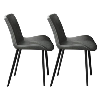 Modern 1/2/5/7 Pieces Dining Set Round Stone Dining Table for Dining Room 2 Grey Chairs Clearhalo 'Dining Room Sets' 'Dining Tables & Seating' 'dining_room_set' 'furn' 'furn_dining_room_set' 'Furniture' 'furniture_dining_room_set' 'Kitchen & Dining Furniture' 4965422