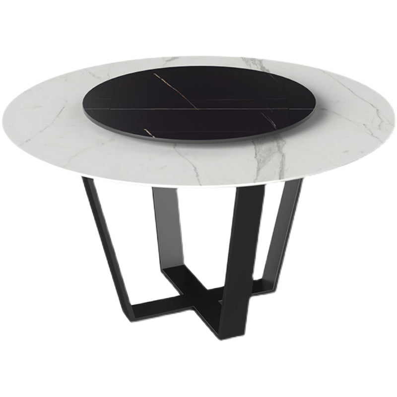 Modern 1/2/5/7 Pieces Dining Set Round Stone Dining Table for Dining Room Clearhalo 'Dining Room Sets' 'Dining Tables & Seating' 'dining_room_set' 'furn' 'furn_dining_room_set' 'Furniture' 'furniture_dining_room_set' 'Kitchen & Dining Furniture' 4965424
