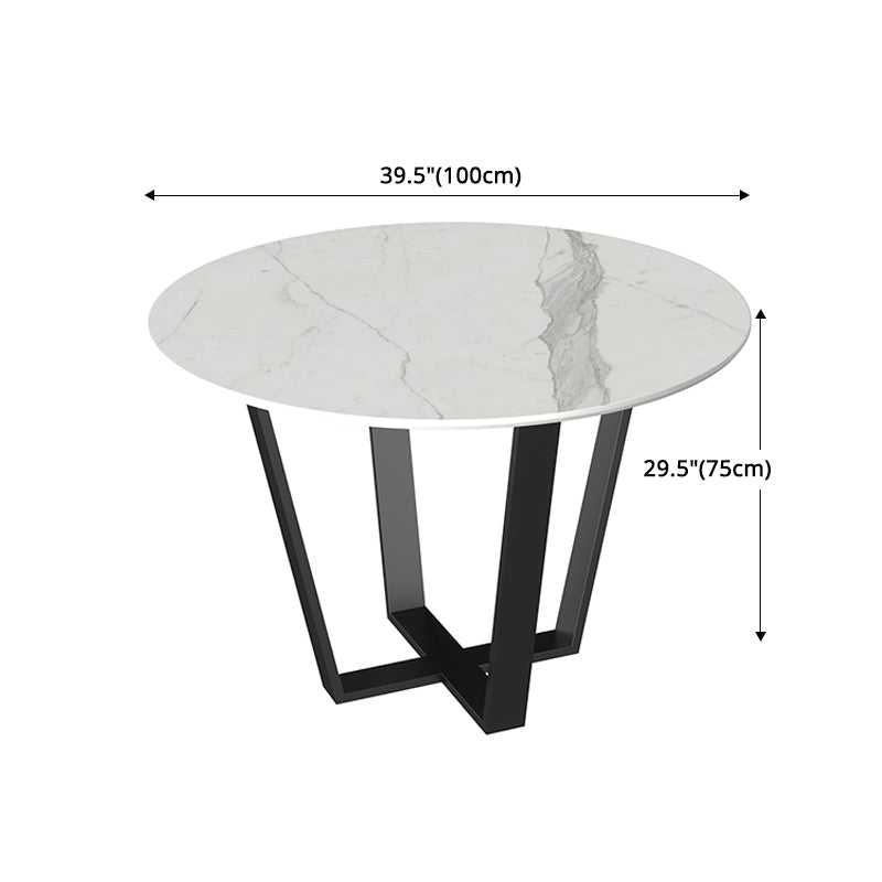 Modern 1/2/5/7 Pieces Dining Set Round Stone Dining Table for Dining Room Clearhalo 'Dining Room Sets' 'Dining Tables & Seating' 'dining_room_set' 'furn' 'furn_dining_room_set' 'Furniture' 'furniture_dining_room_set' 'Kitchen & Dining Furniture' 4965434
