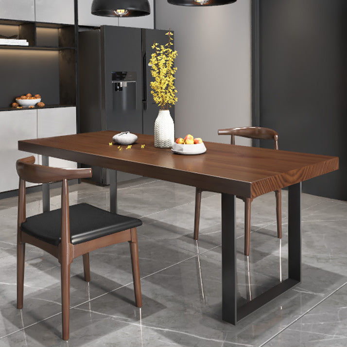 Industrial Style 1/2/3/5/7 Pieces Dining Set Solid Wood Dining Table and Chairs 3 Pieces: Table, 2 Chairs Clearhalo 'Dining Room Sets' 'Dining Tables & Seating' 'dining_room_set' 'furn' 'furn_dining_room_set' 'Furniture' 'furniture_dining_room_set' 'Kitchen & Dining Furniture' 4965436