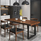 Industrial Style 1/2/3/5/7 Pieces Dining Set Solid Wood Dining Table and Chairs 5 Pieces: Table, 4 Chairs Clearhalo 'Dining Room Sets' 'Dining Tables & Seating' 'dining_room_set' 'furn' 'furn_dining_room_set' 'Furniture' 'furniture_dining_room_set' 'Kitchen & Dining Furniture' 4965438